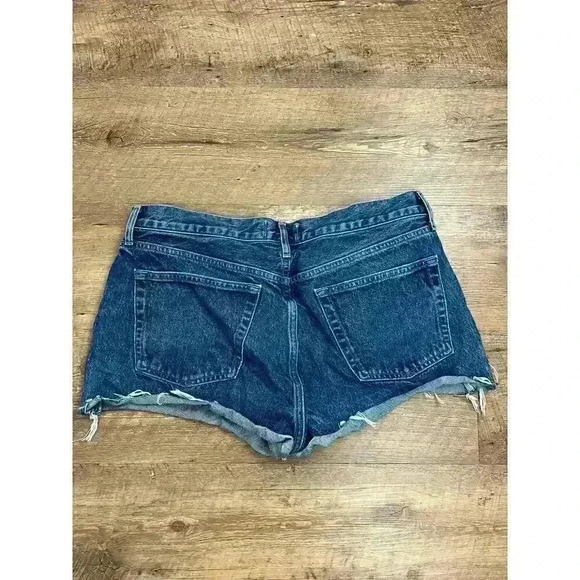Agolde Parker Organic Cotton Denim Jean Shorts Button Fly Cut Off Women's 30 - Picture 6 of 11